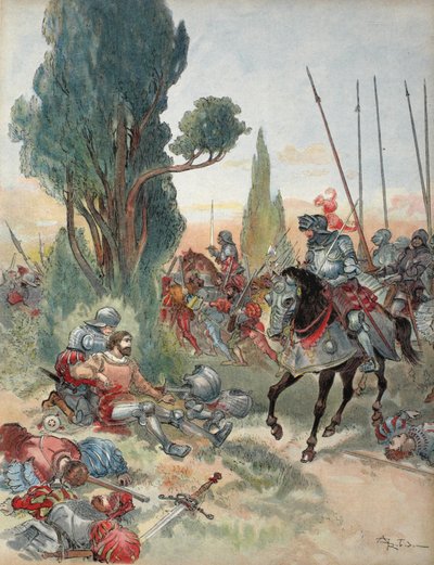 Muerte de Bayard, ilustración de 